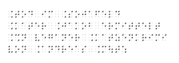 Tod im Sojafeld in Braille Vollschrift